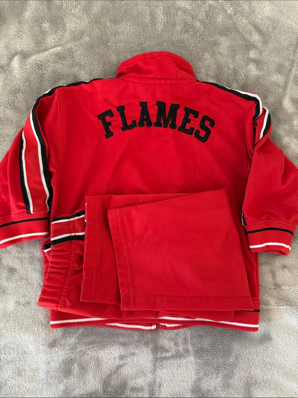 NHL Calgary Flames Kids Matching Track Jacket & Pants Suit Set Toddler Size 12M